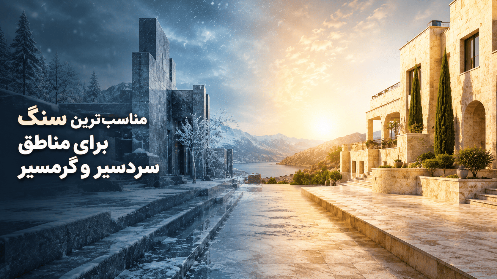 برای مناطق سردسیر و گرمسیر چه سنگی مناسب است؟